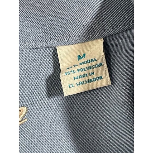 Caribbean Men’s Blue Modal-Blend Camp Shirt - Size M - Picture 5 of 8